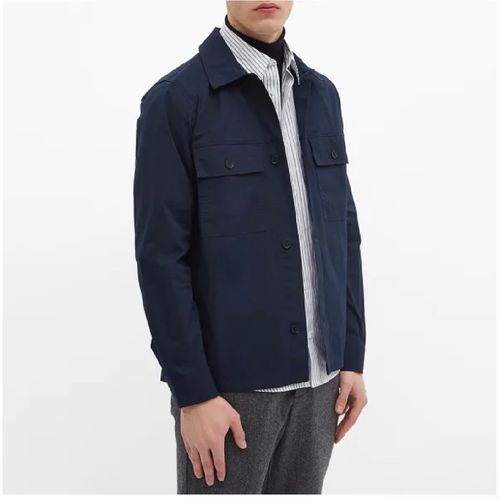 NN07 No Nationality Sweet Dark Blue Over Shirt! Size Large NWOT!